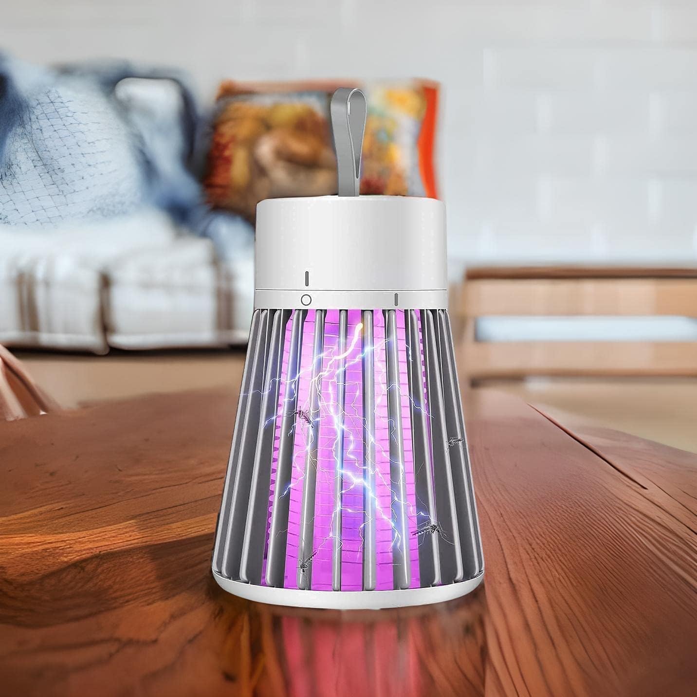Eco-Friendly LED Mosquito Killer Machine – USB-Powered Indoor Bug Zapper for Home – Chemical-Free Insect Trap Safe for Kids & Pets – Easy to Clean, Compact Design (MASHROOM Mosquito LAMP)